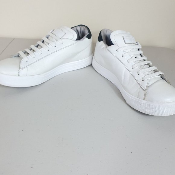 Tony Bianco sneakers white Sze 10 leather lace up volley LOGO good condition - Picture 6 of 9